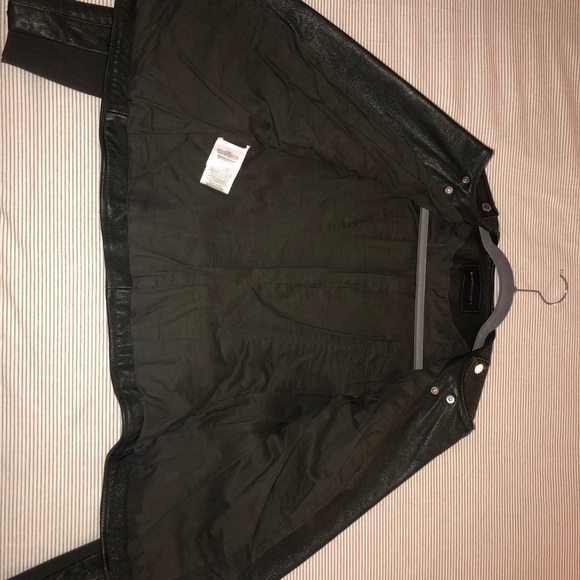 BCBGMAXAZRIA Hunter Green Leather Jacket SMALL - Picture 4 of 4